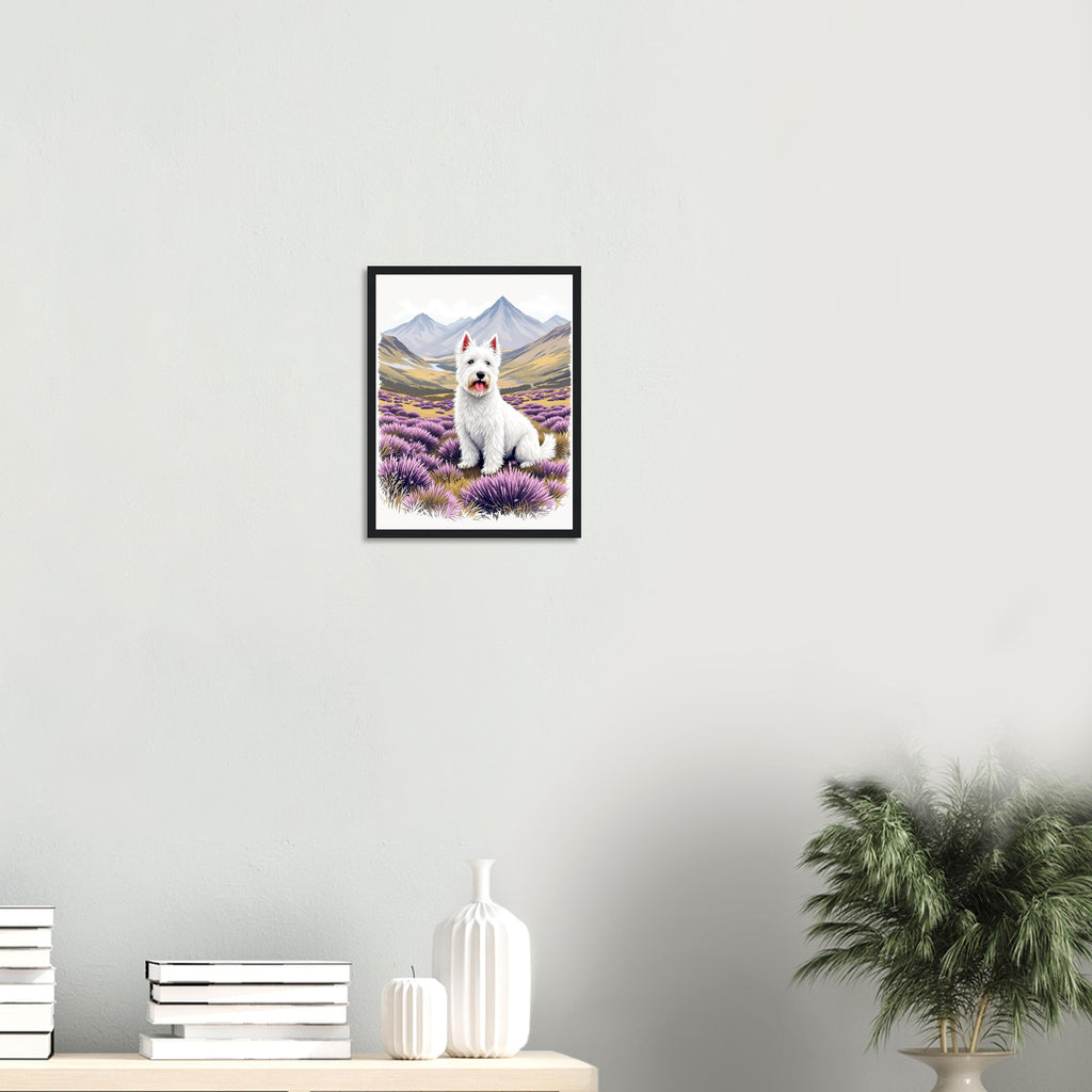 Westie Highland Framed Art Print — detail view | Wild Thread Co