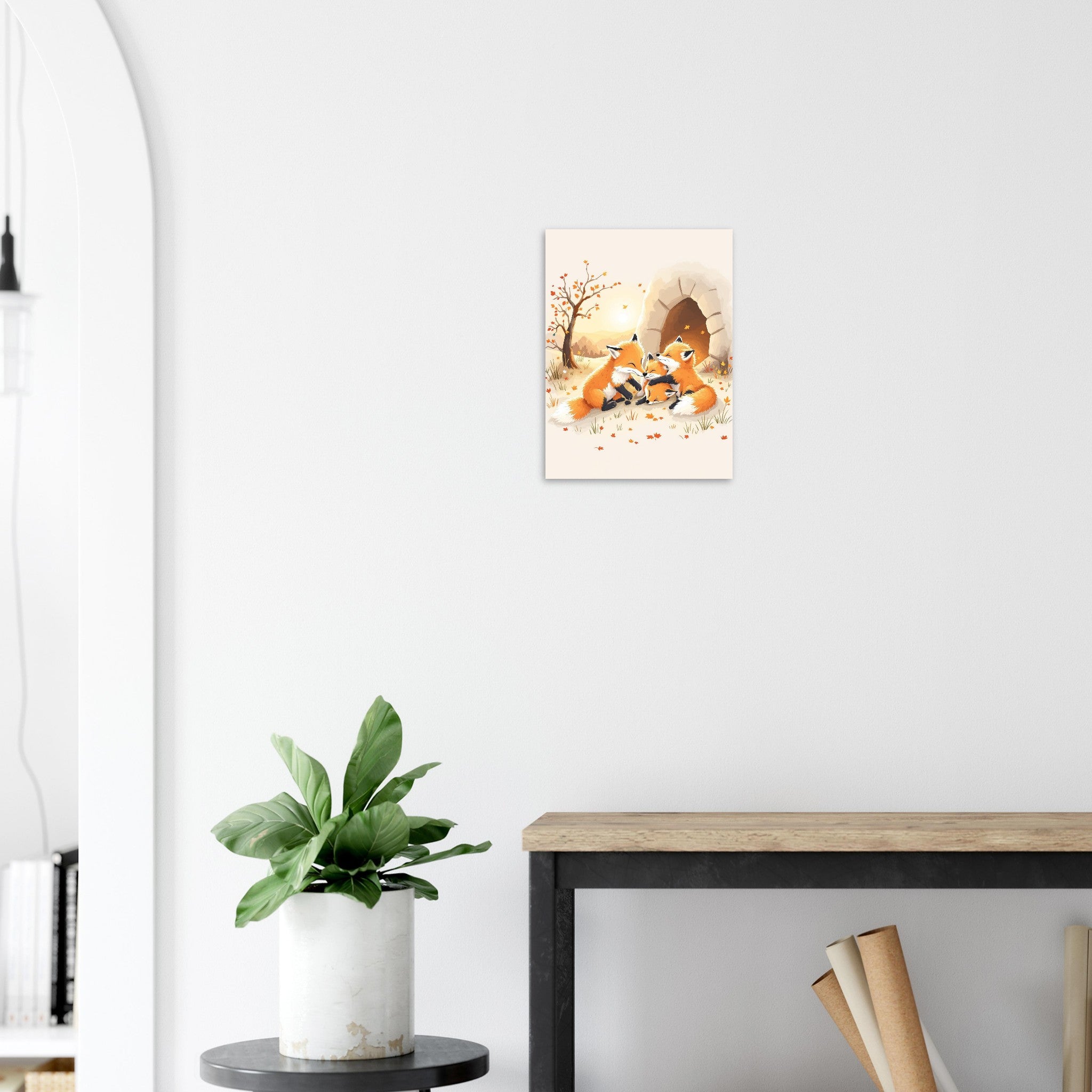 fox cubs playing Art Print Art Print — detail view | Wild Thread Co