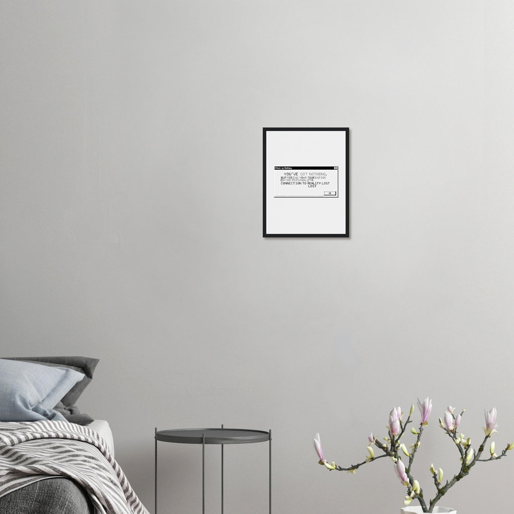Y2k Dial Up Internet Rage Framed Print Wall Art Ready to Hang UK Framed Art Print — detail view | Wild Thread Co