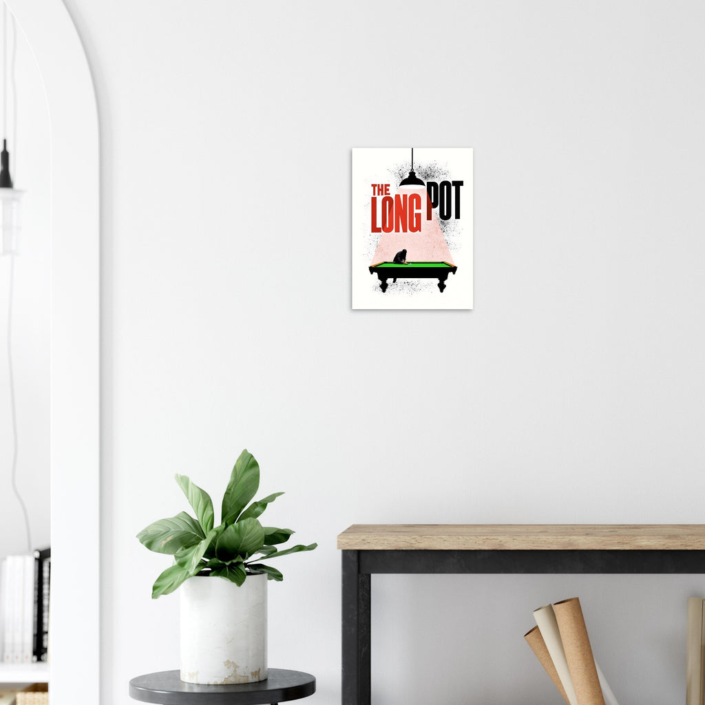 The Long Pot Film Noir Snooker A1 Art Print Art Print — detail view | Wild Thread Co