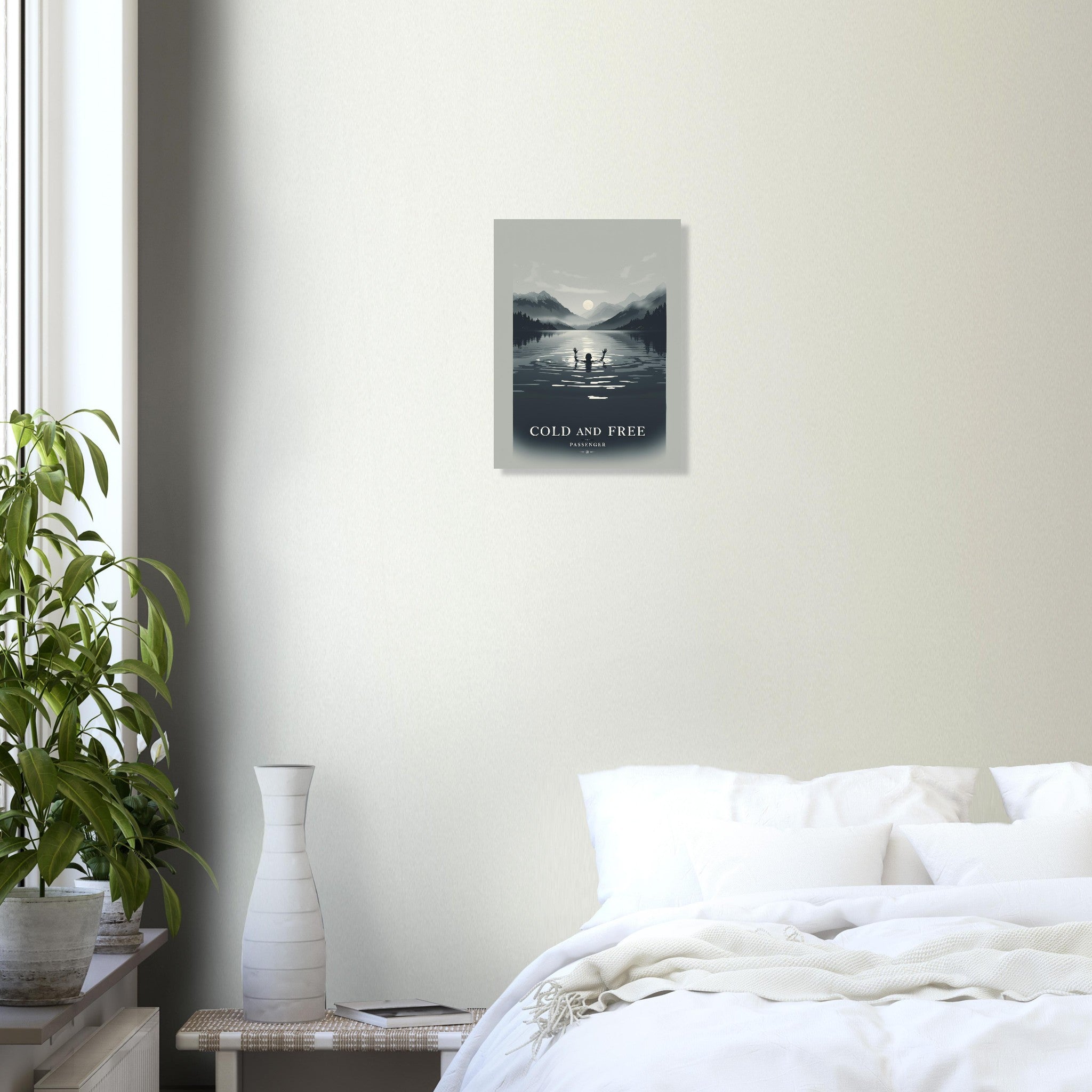Wild Swimming Loch A1 Art Print Art Print — detail view | Wild Thread Co