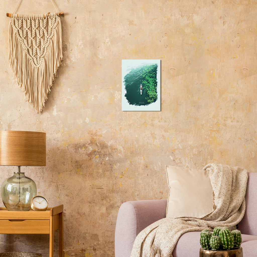 Sea Kayak Aerial View Art Print Art Print — detail view | Wild Thread Co