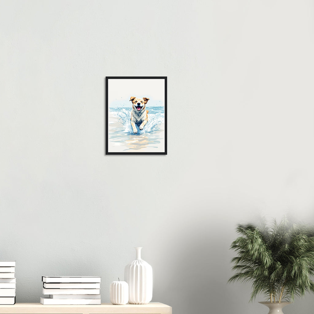 Dog At Beach Framed Print — Framed Art Print | Wild Thread Co