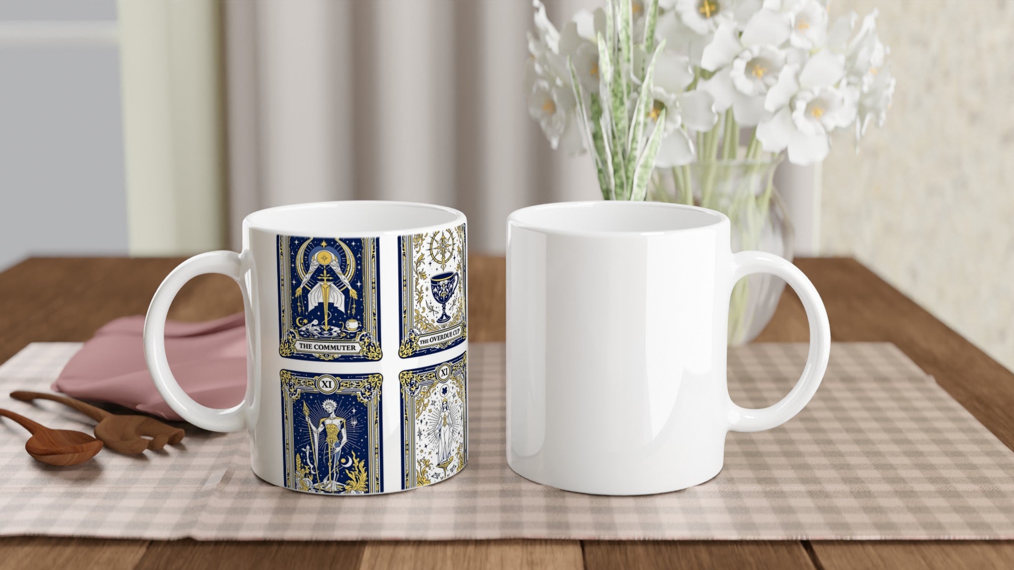 Modern Tarot Cards Mug — detail view | Wild Thread Co