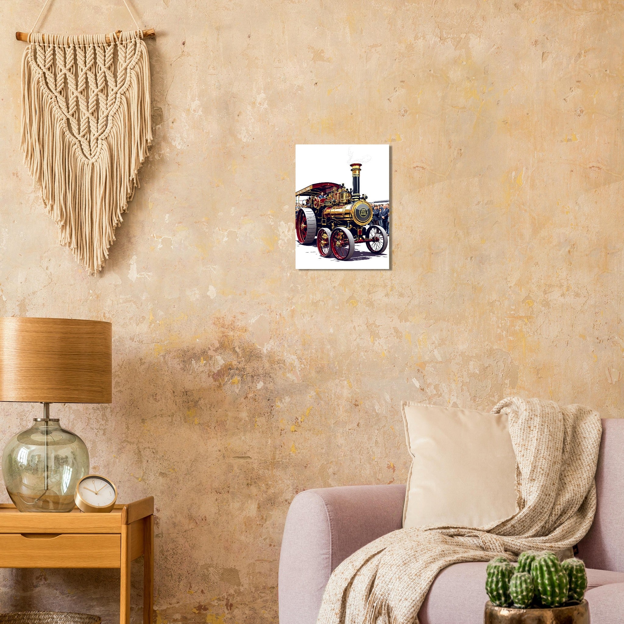 Steam Traction Engine Rally Art Print Art Print — detail view | Wild Thread Co