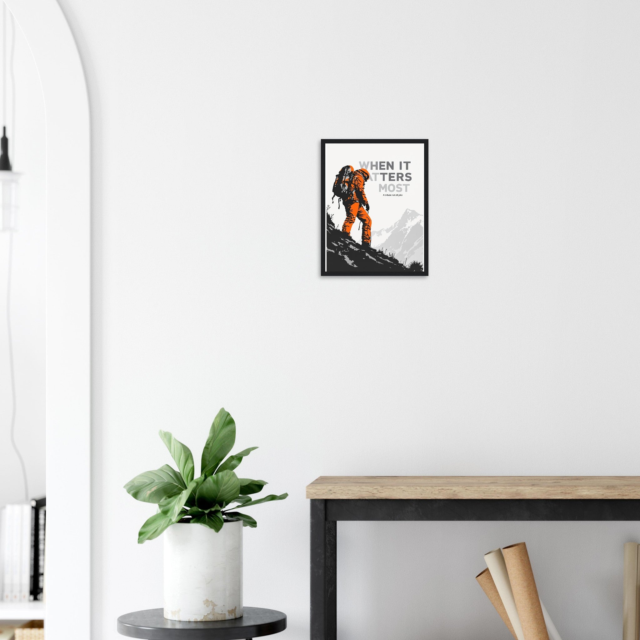 Mountain Rescue Framed Art Print — detail view | Wild Thread Co