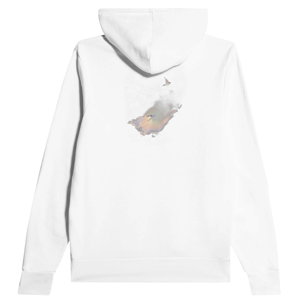 Swift Summer Evening Sky Hoodie — detail view | Wild Thread Co