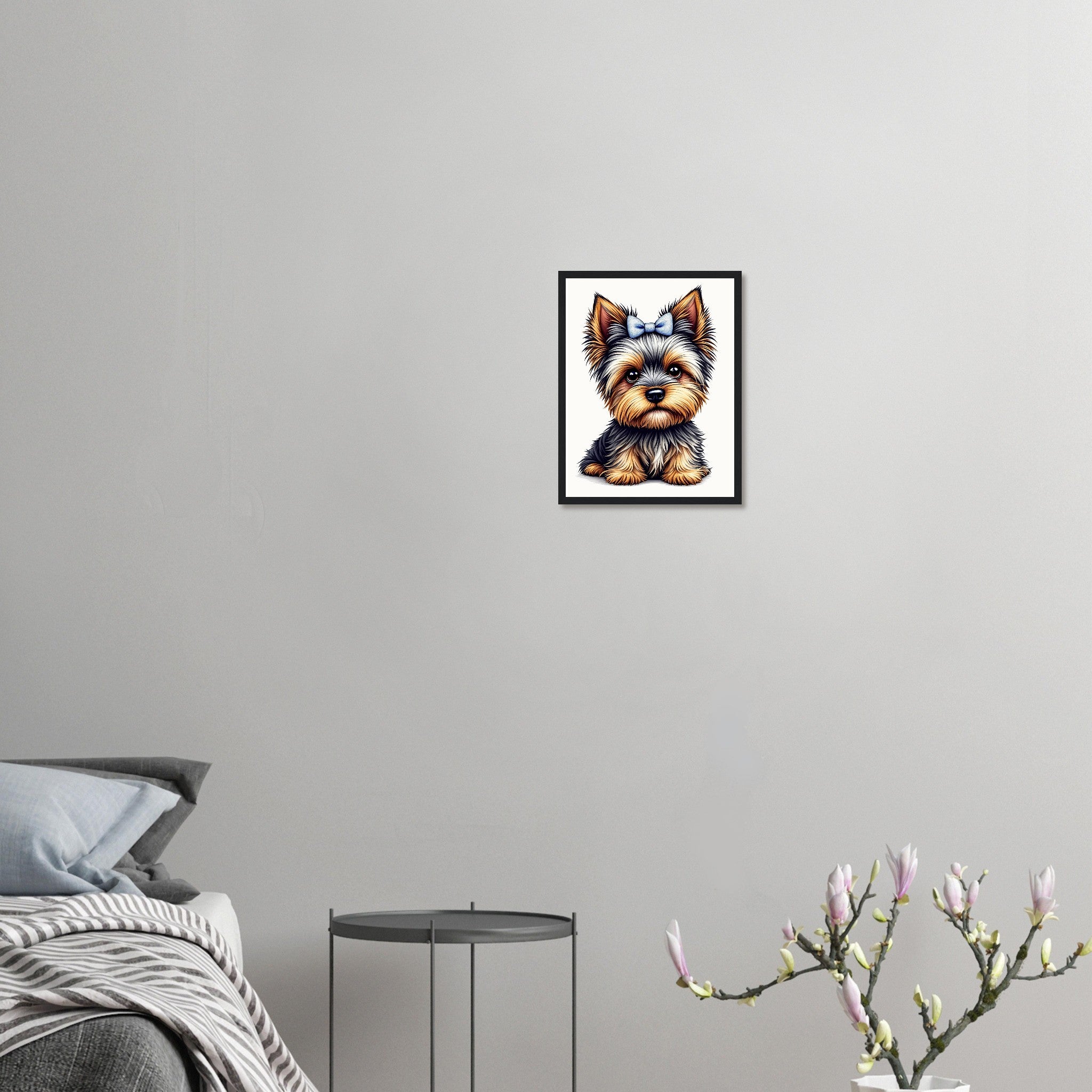 Yorkshire Terrier Framed Art Print — detail view | Wild Thread Co