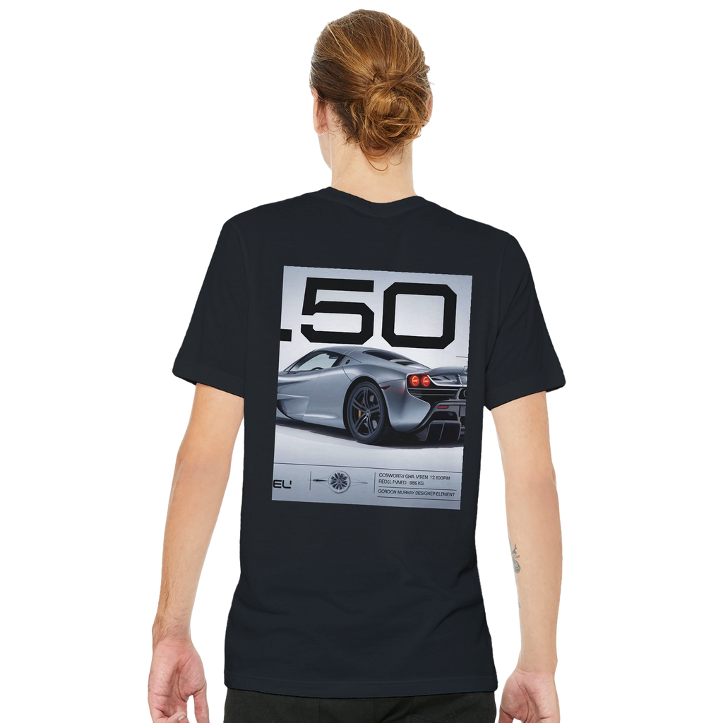 Gordon Murray T50 Fan Car Ultimate Spec T-Shirt — detail view | Wild Thread Co