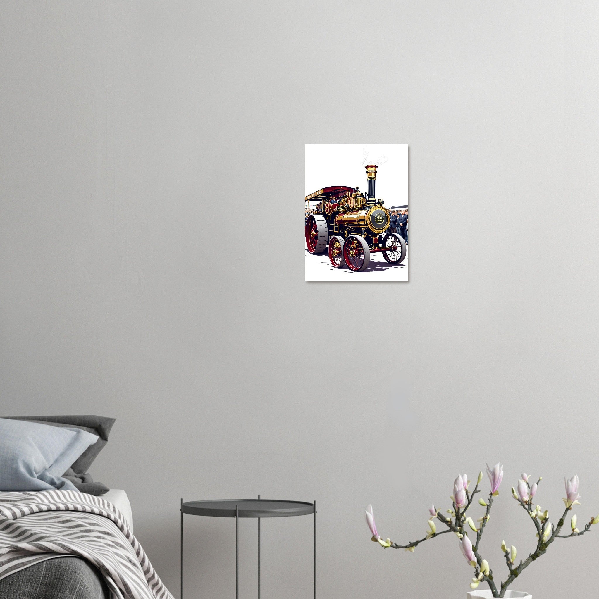 Steam Traction Engine Rally Art Print Art Print — detail view | Wild Thread Co
