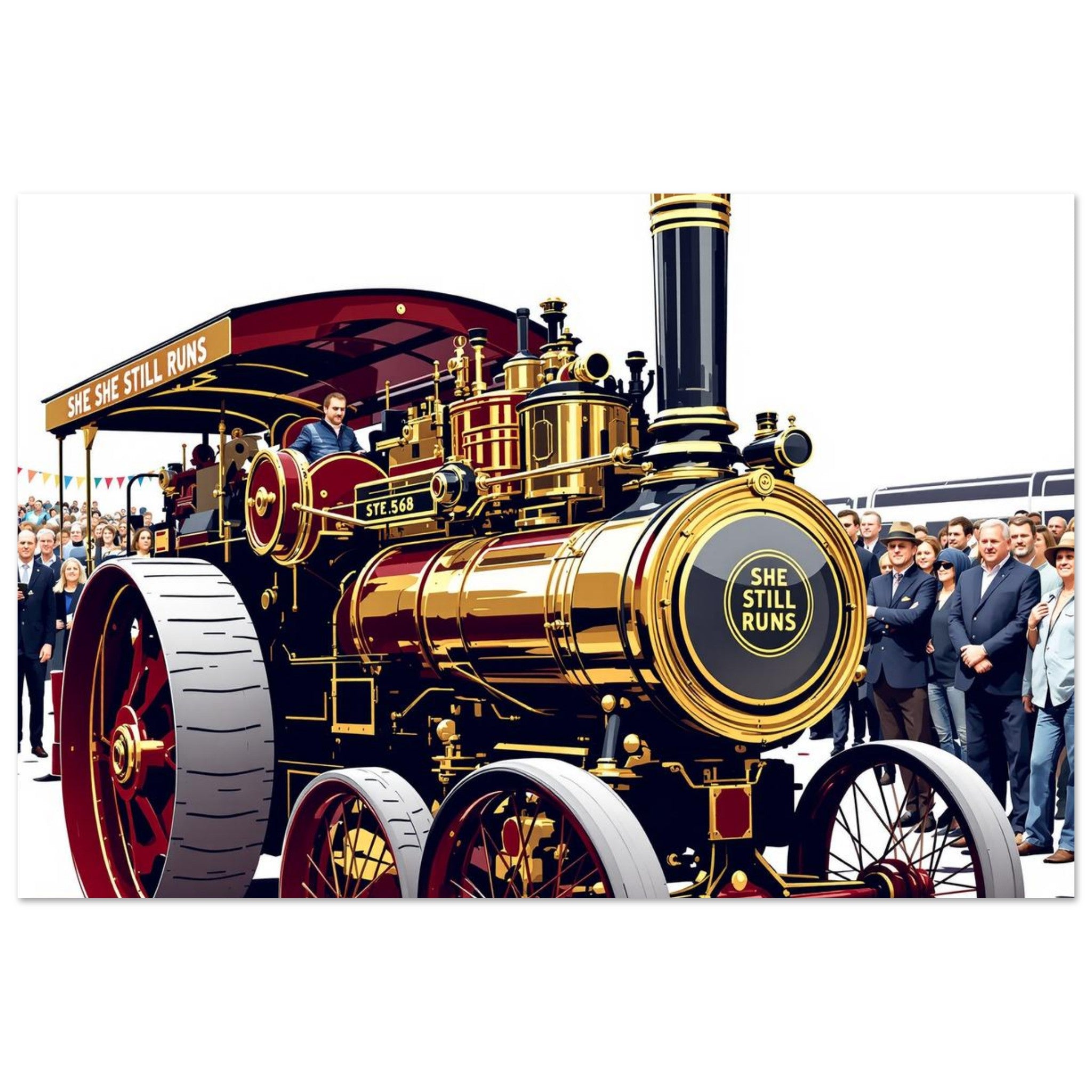 Steam Traction Engine Rally — Print Material | Wild Thread Co UK