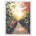 Hedgerow Blackberry Foraging Framed Print Wall Art Ready to Hang UK Framed Art Print — detail view | Wild Thread Co