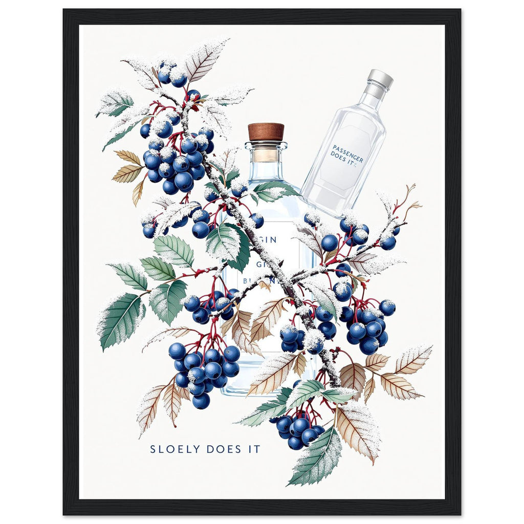 Sloe Berry Blackthorn Frost Gin — Framed Art Print | Wild Thread Co UK