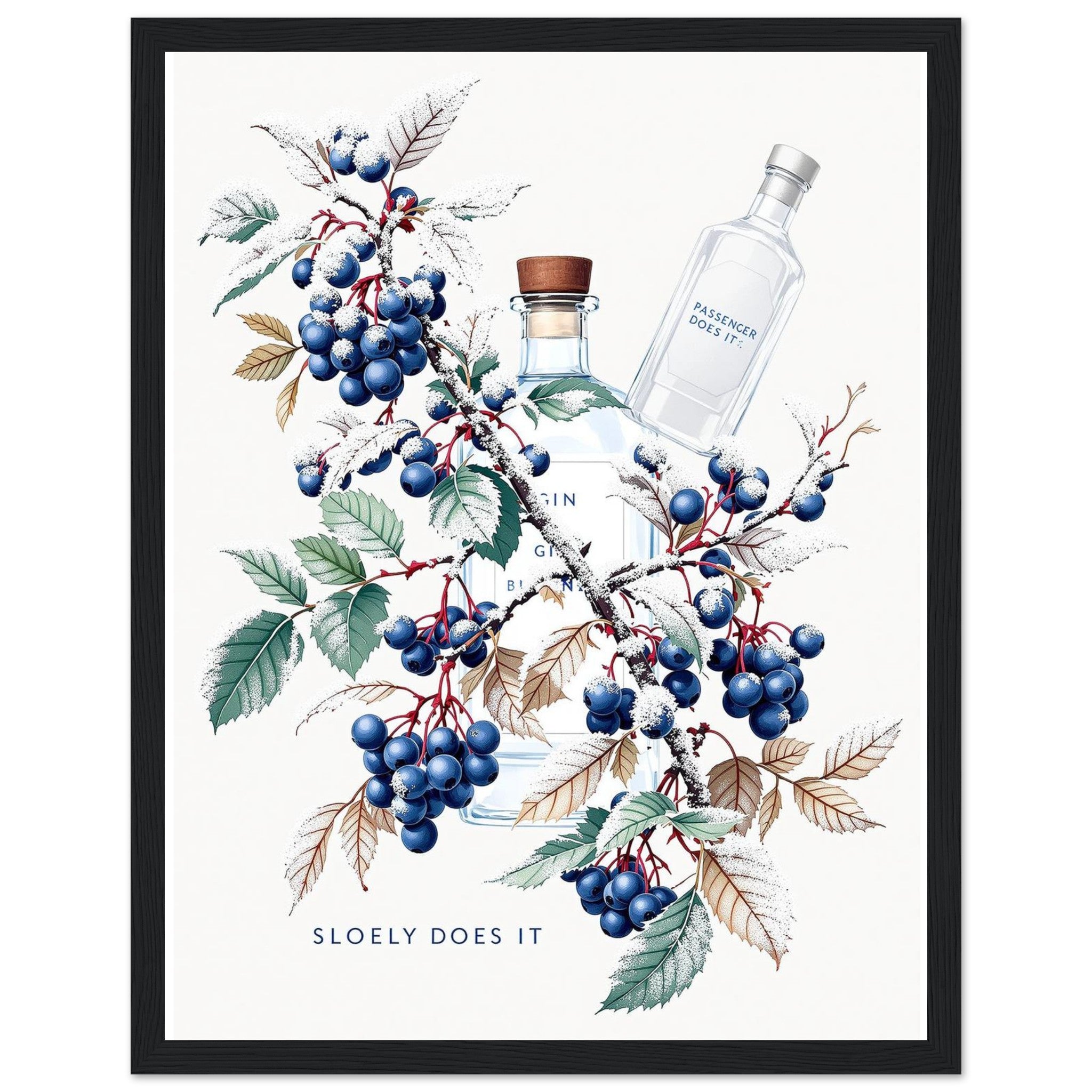 Sloe Berry Blackthorn Frost Gin — Framed Art Print | Wild Thread Co UK