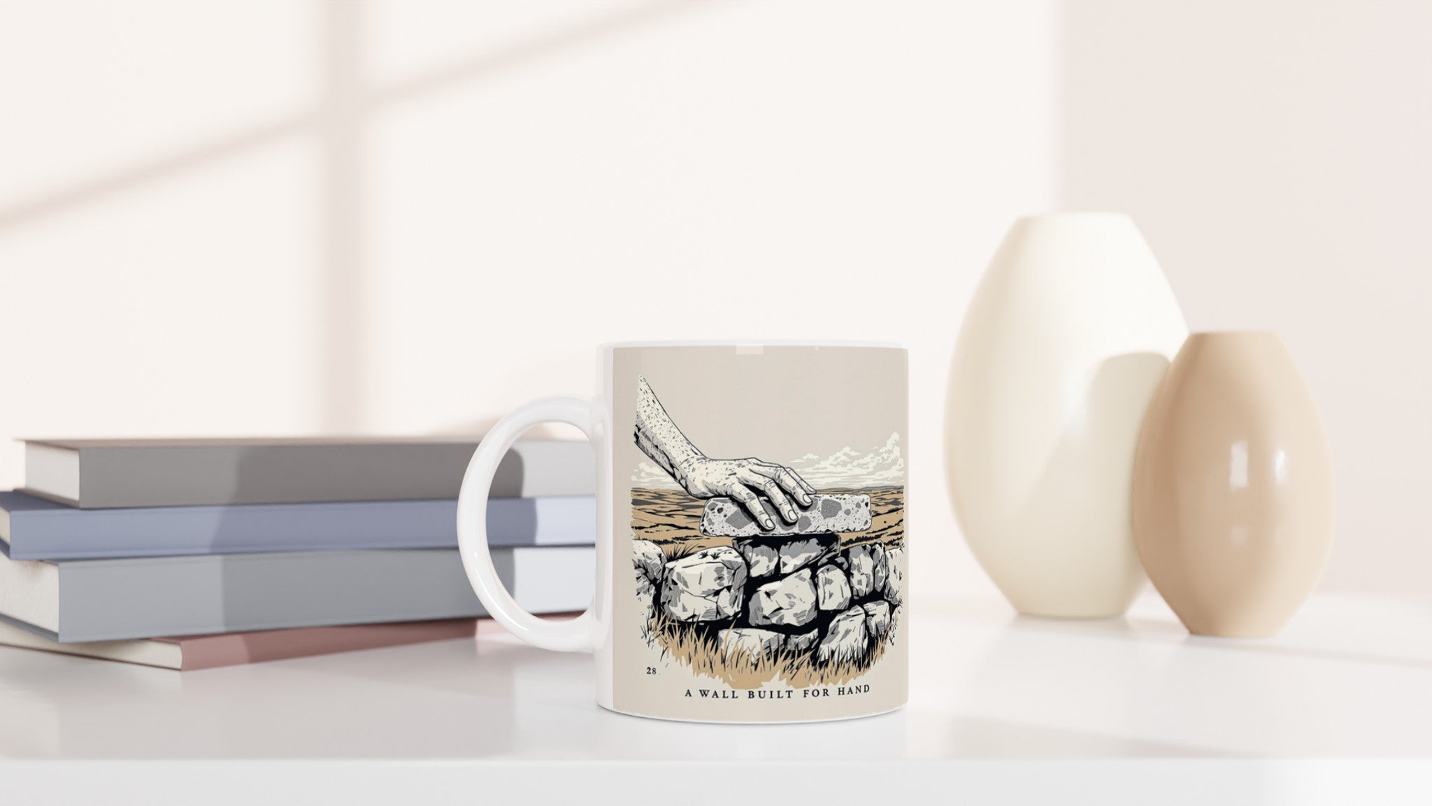 Dry Stone Walling Mug — detail view | Wild Thread Co
