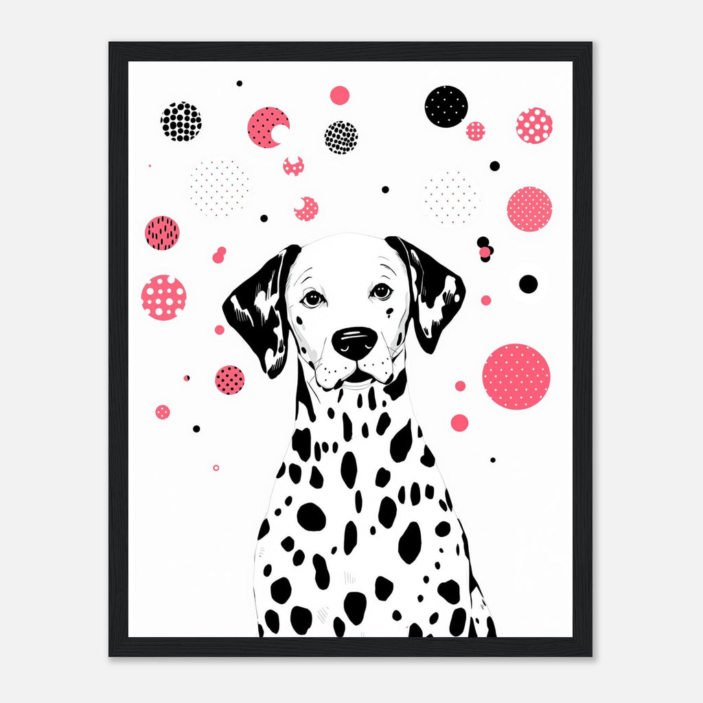 Dalmatian Spots Framed Art Print — detail view | Wild Thread Co