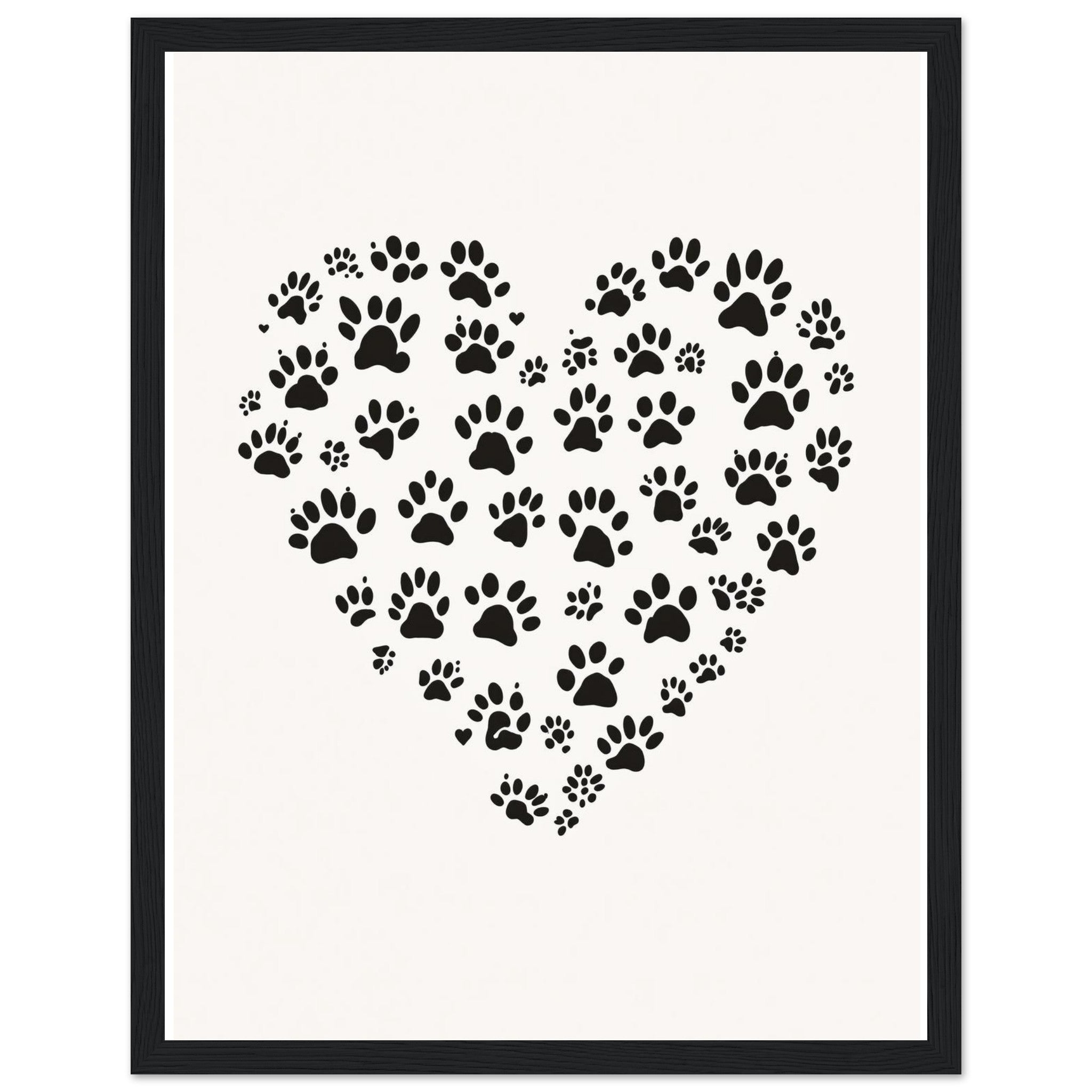 Cat Paw Prints Art Framed Print Wall Art Ready to Hang UK — Framed Art Print | Wild Thread Co UK