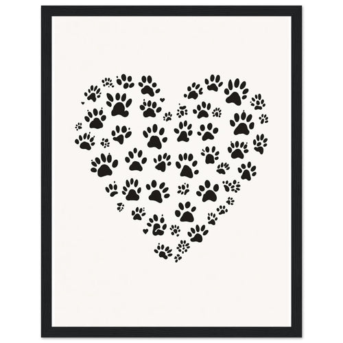 Cat Paw Prints Art Framed Print Wall Art Ready to Hang UK — Framed Art Print | Wild Thread Co UK