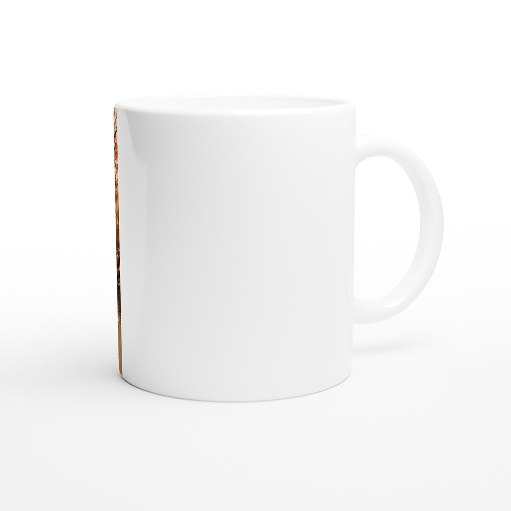 Autumn River Leaves Heron Bronze Mug Coffee Tea Ceramic 11oz — Mug | Wild Thread Co