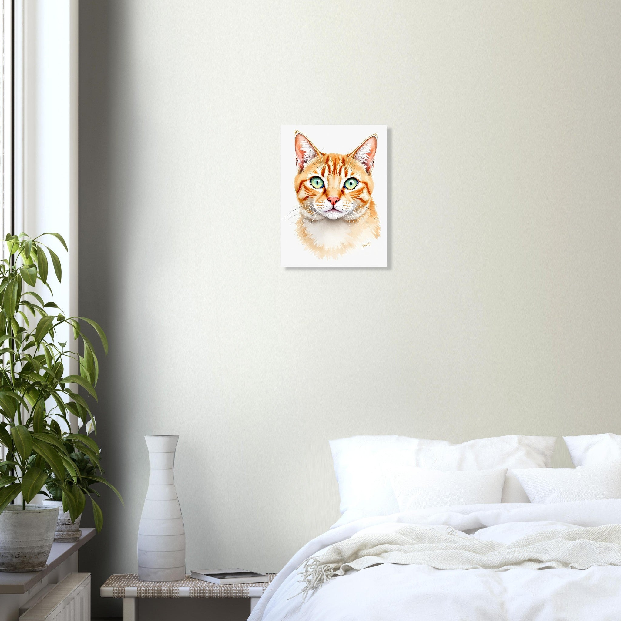 Ginger Tabby Portrait Art Print Poster Wall Art UK — Art Print | Wild Thread Co