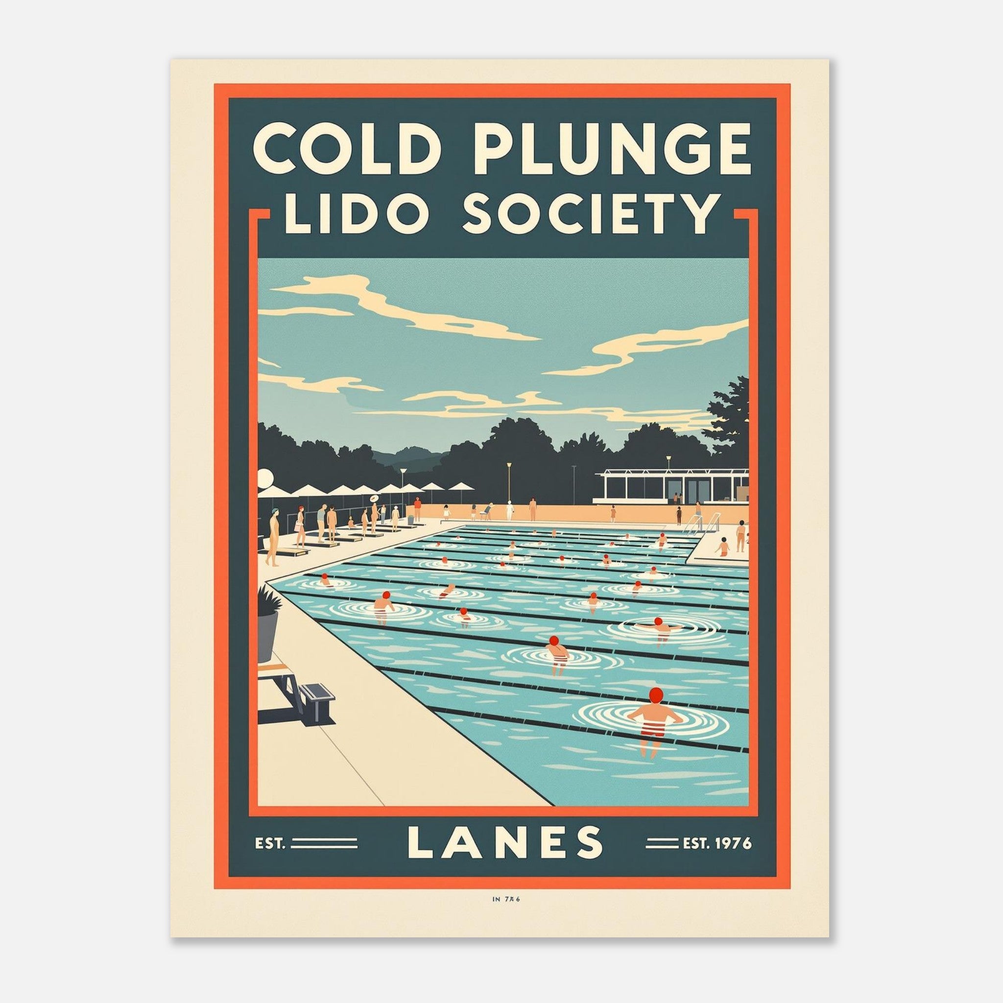 Cold Plunge Vintage Travel Poster — Art Print | Wild Thread Co