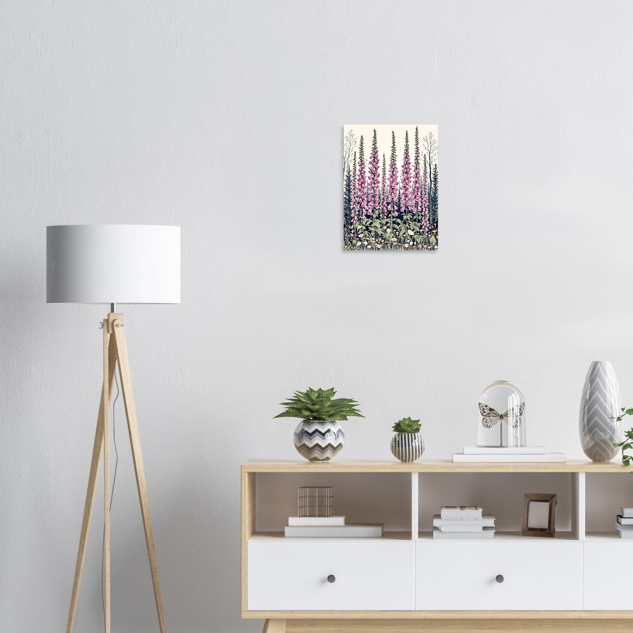 Foxglove Woodland Clearing A1 Art Print — Art Print | Wild Thread Co UK