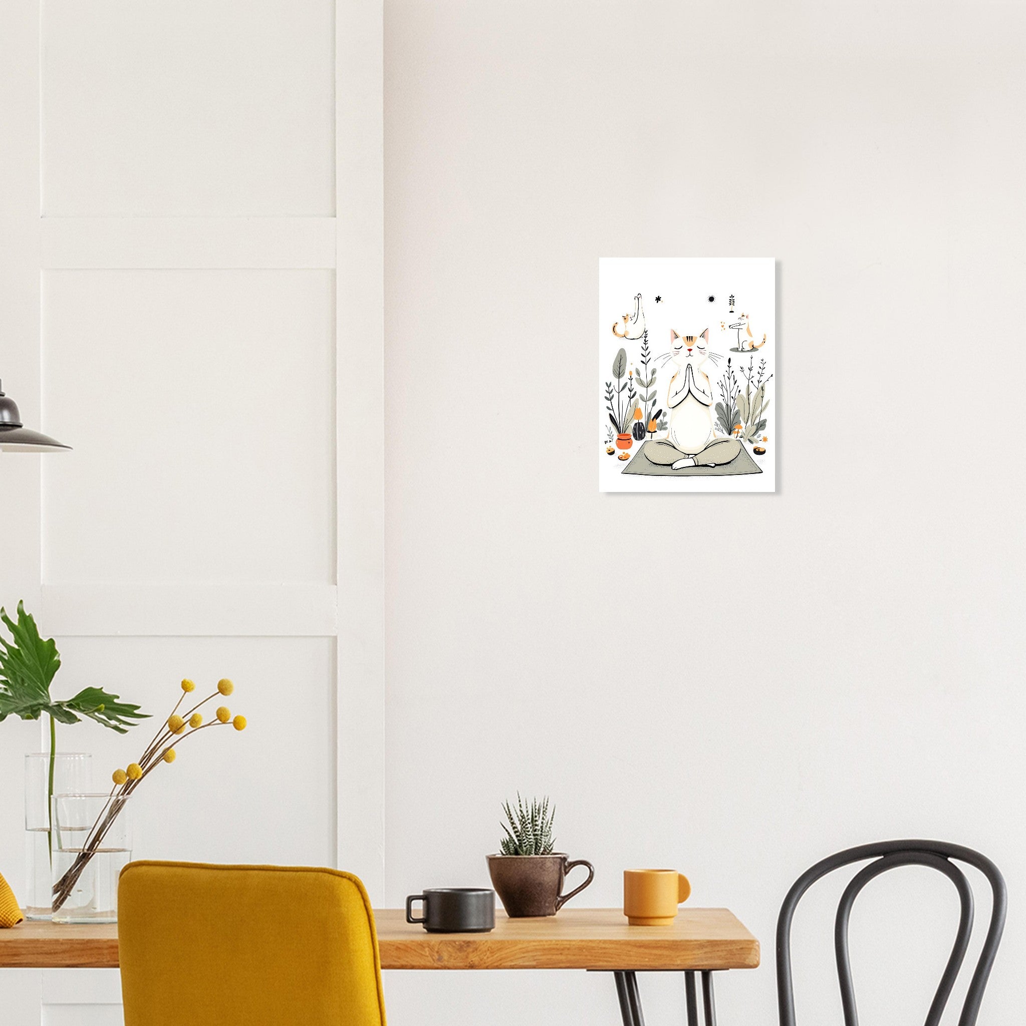 Cat Yoga Poses Art Print Poster Wall Art UK — Art Print | Wild Thread Co