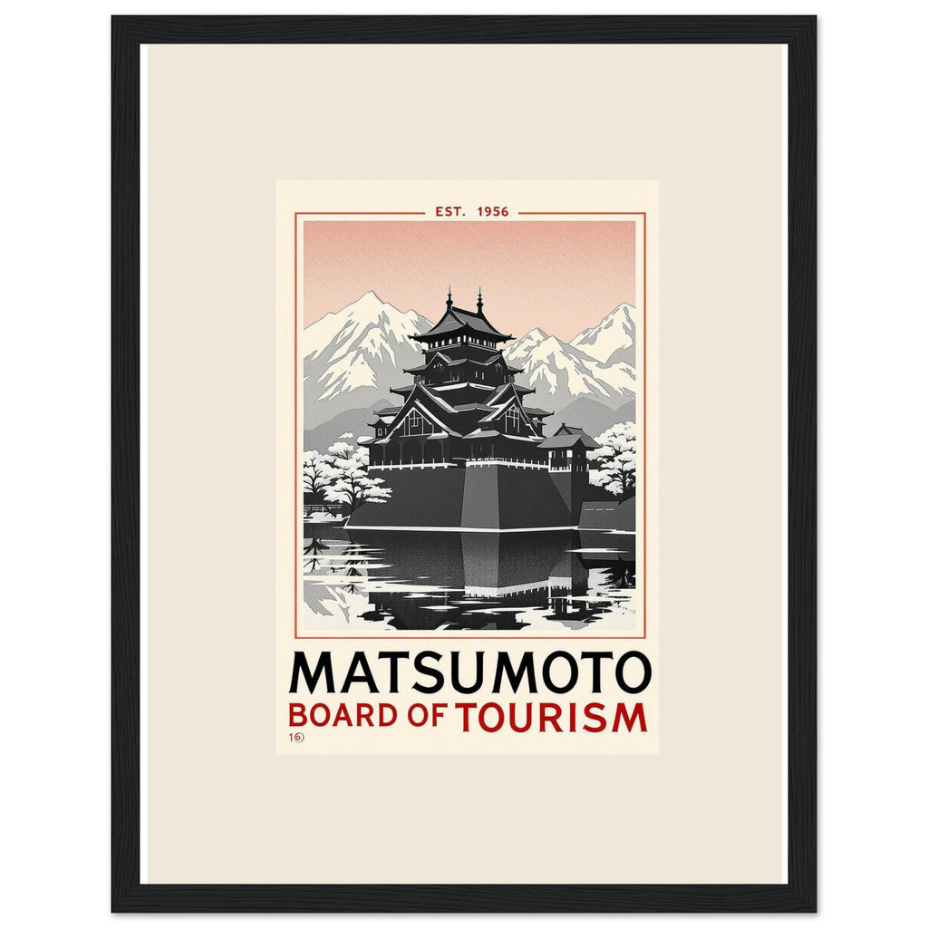 Matsumoto Vintage Travel Poster — Framed Art Print | Wild Thread Co UK