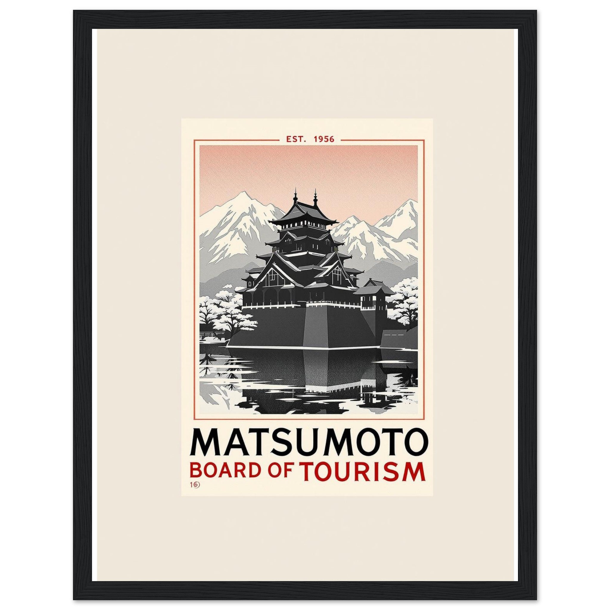 Matsumoto Vintage Travel Poster — Framed Art Print | Wild Thread Co UK