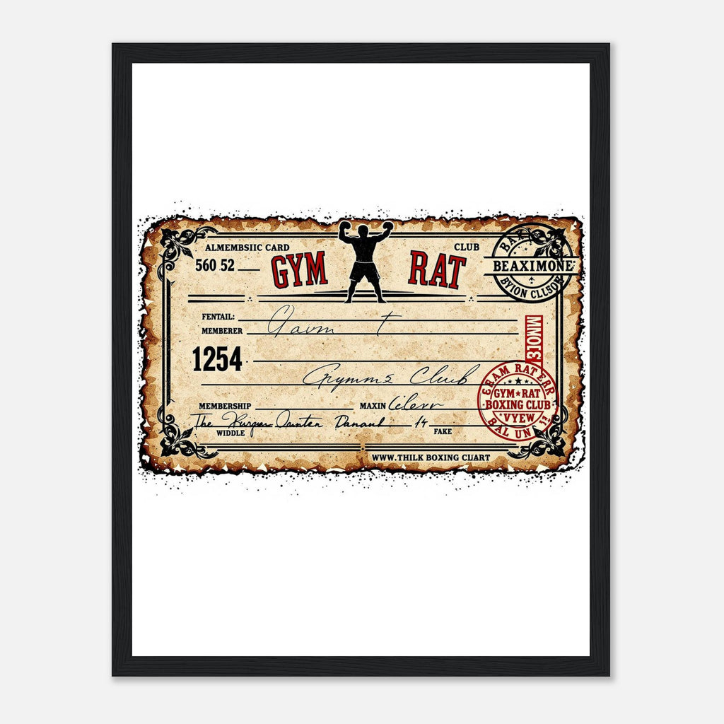 Retro Boxing Underground Framed Print Wall Art Ready to Hang UK Framed Art Print — detail view | Wild Thread Co