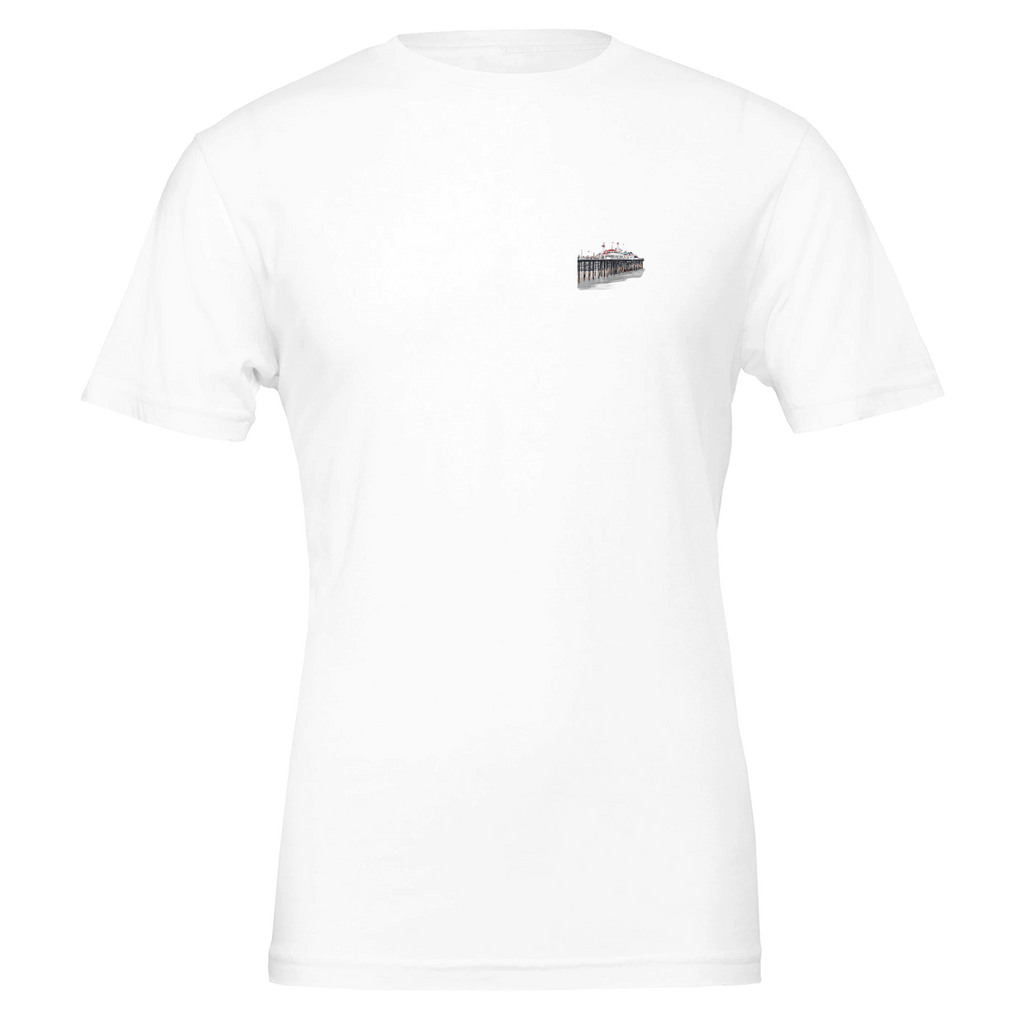 Victorian Seaside Pier Resilience T-Shirt — detail view | Wild Thread Co