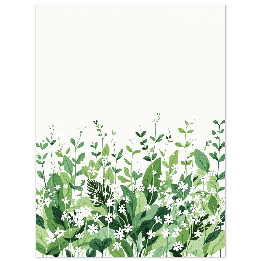 Wild Garlic Spring Woodland Art Print Art Print — detail view | Wild Thread Co