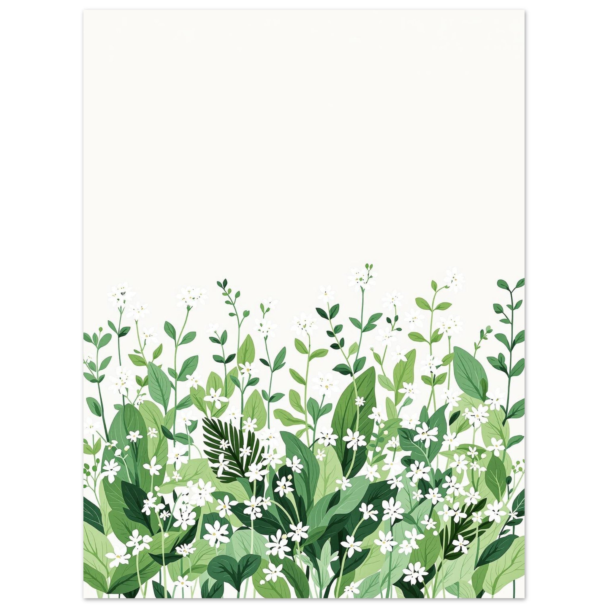 Wild Garlic Spring Woodland Art Print Poster Wall Art UK — Art Print | Wild Thread Co
