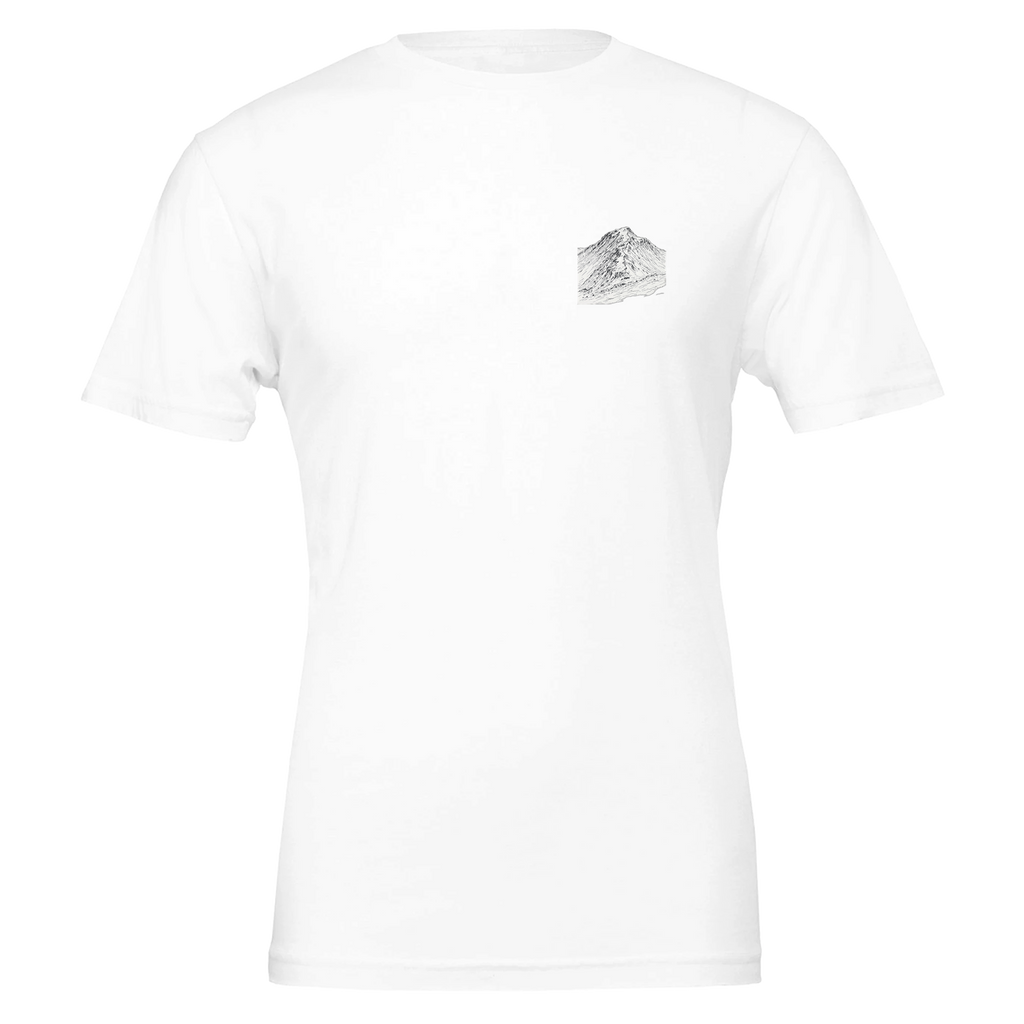Wainwright Fells Map Notebook T-Shirt — detail view | Wild Thread Co