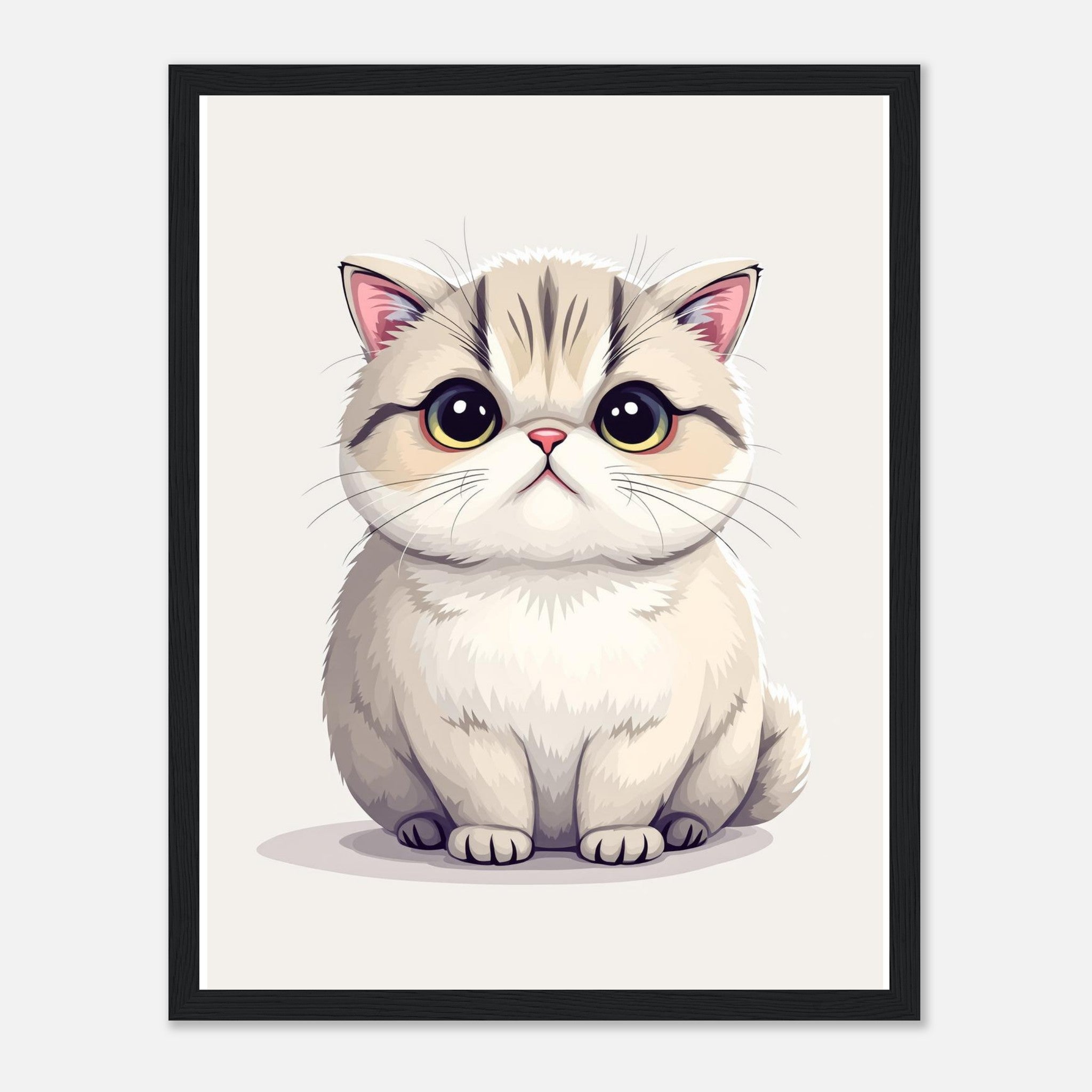 Scottish Fold Framed Art Print — detail view | Wild Thread Co