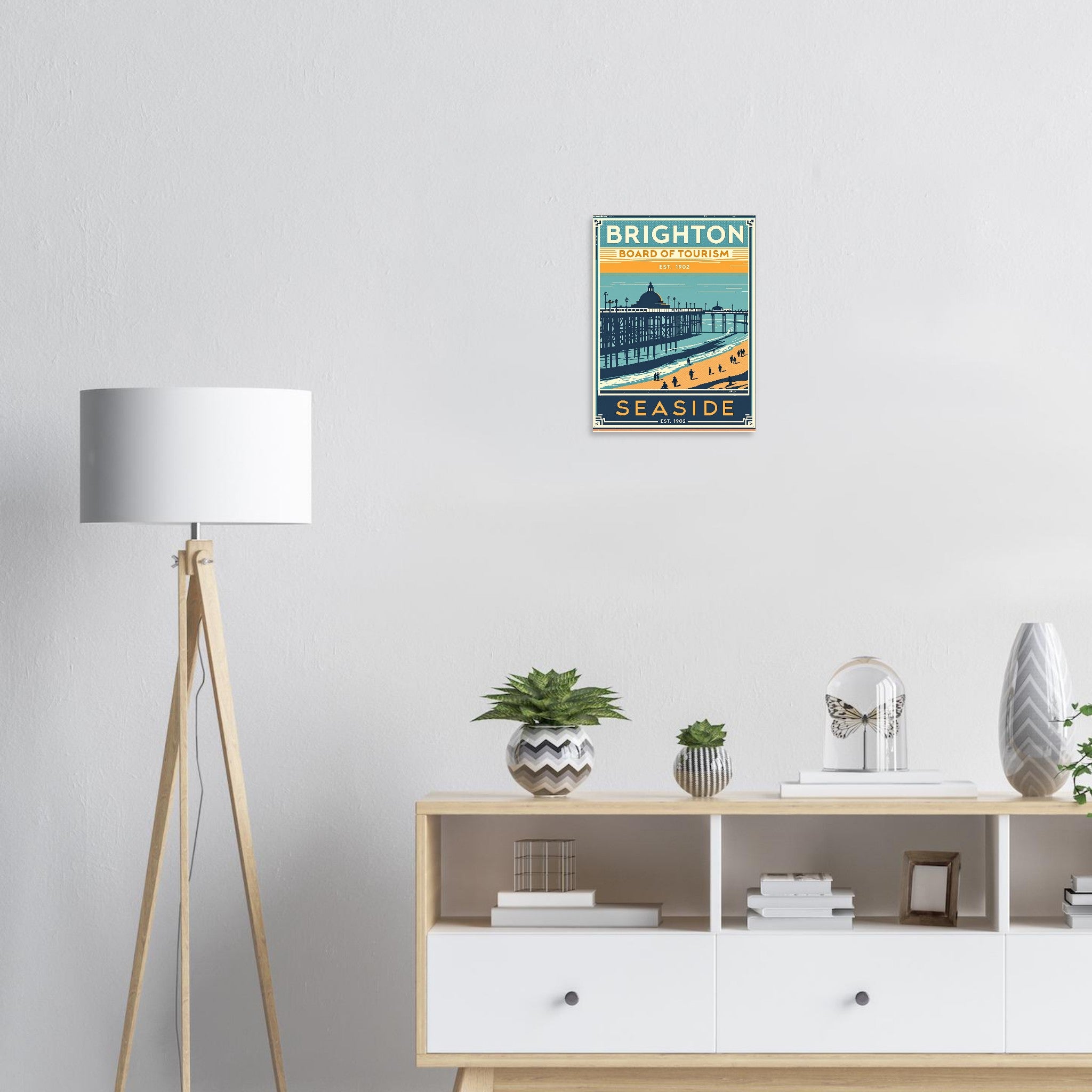 Brighton Vintage Travel Poster — Art Print | Wild Thread Co UK