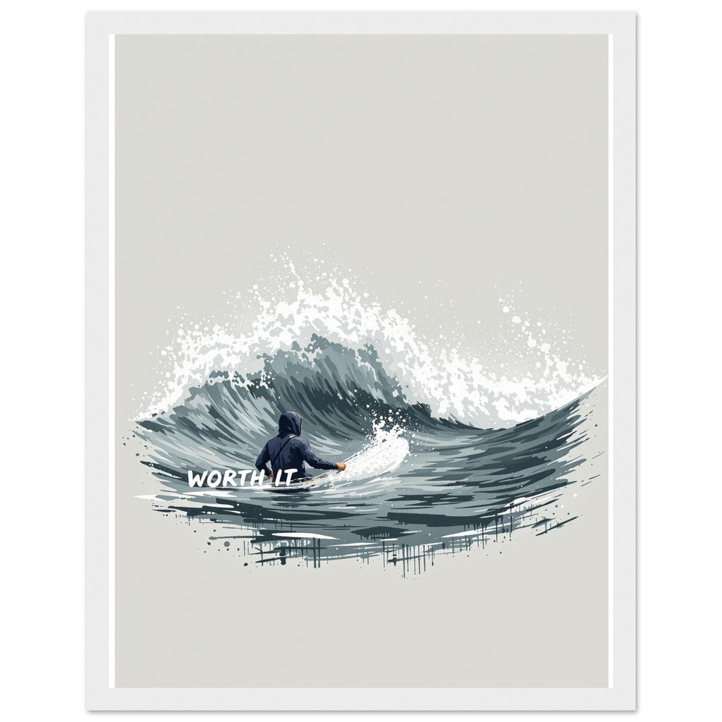 Cold Water Surfing Framed Print Wall Art Ready to Hang UK — Framed Art Print | Wild Thread Co
