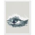 Cold Water Surfing Framed Print Wall Art Ready to Hang UK — Framed Art Print | Wild Thread Co