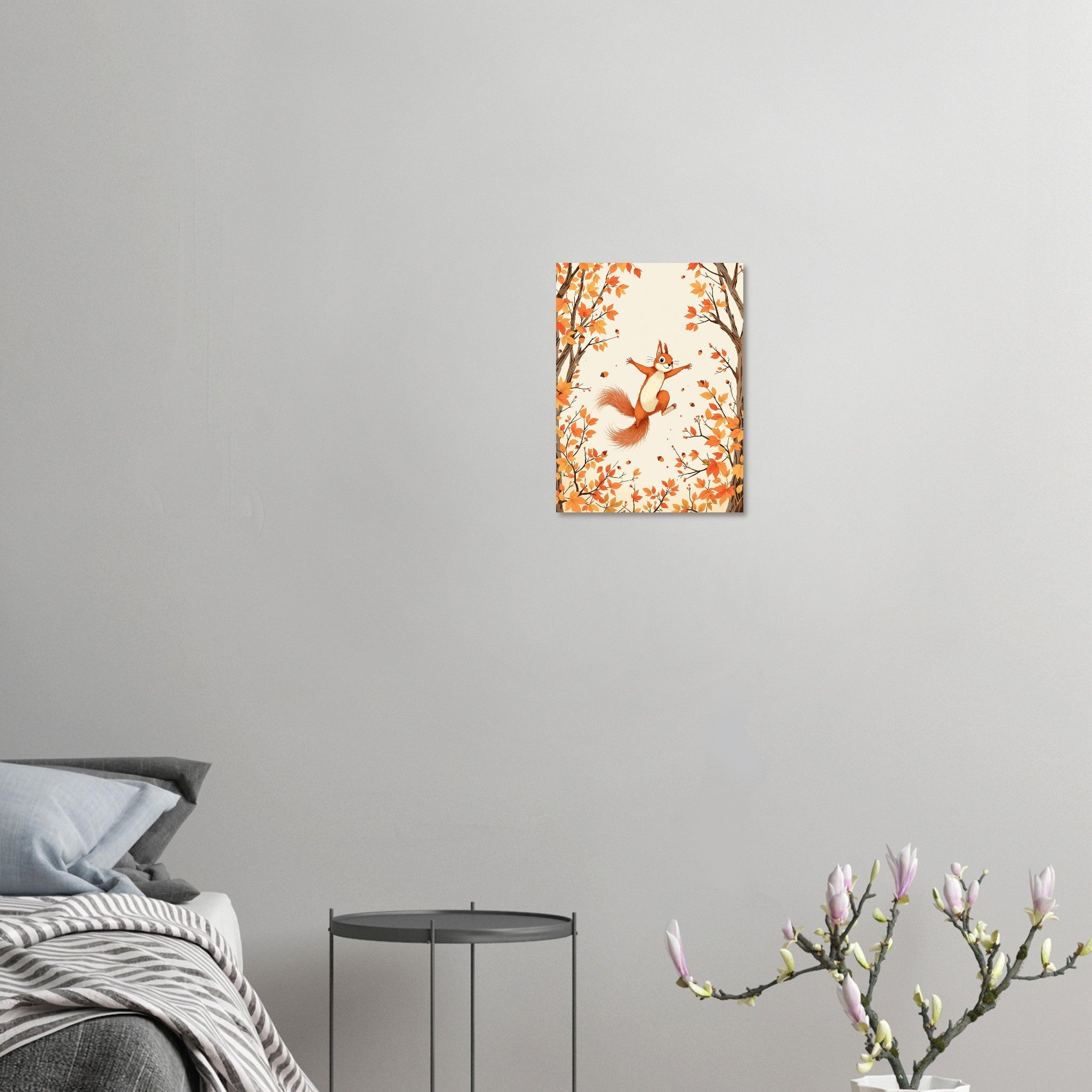 Red Squirrel Native Art Print Print Material — detail view | Wild Thread Co