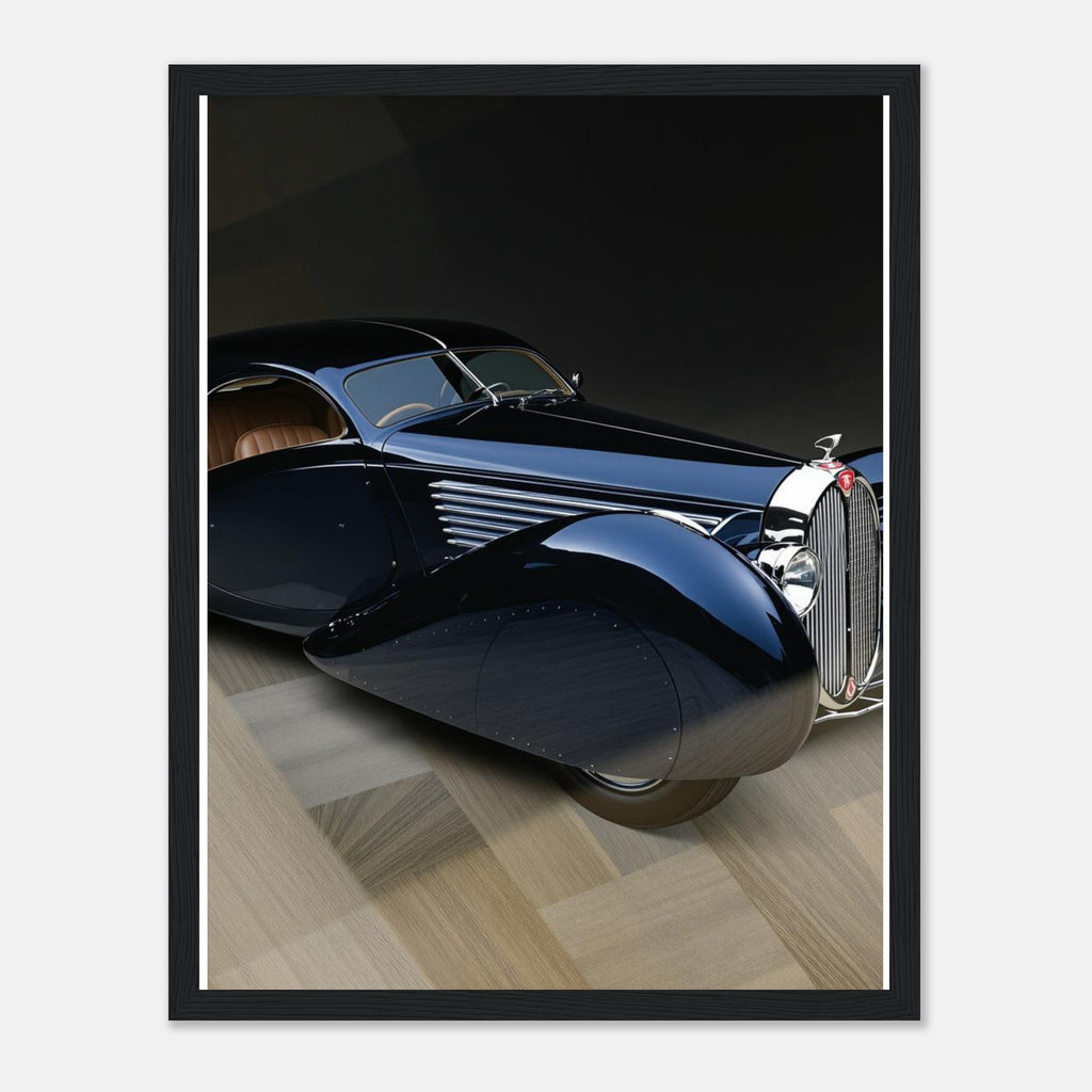 Bugatti Type 57 Framed Art Print — detail view | Wild Thread Co