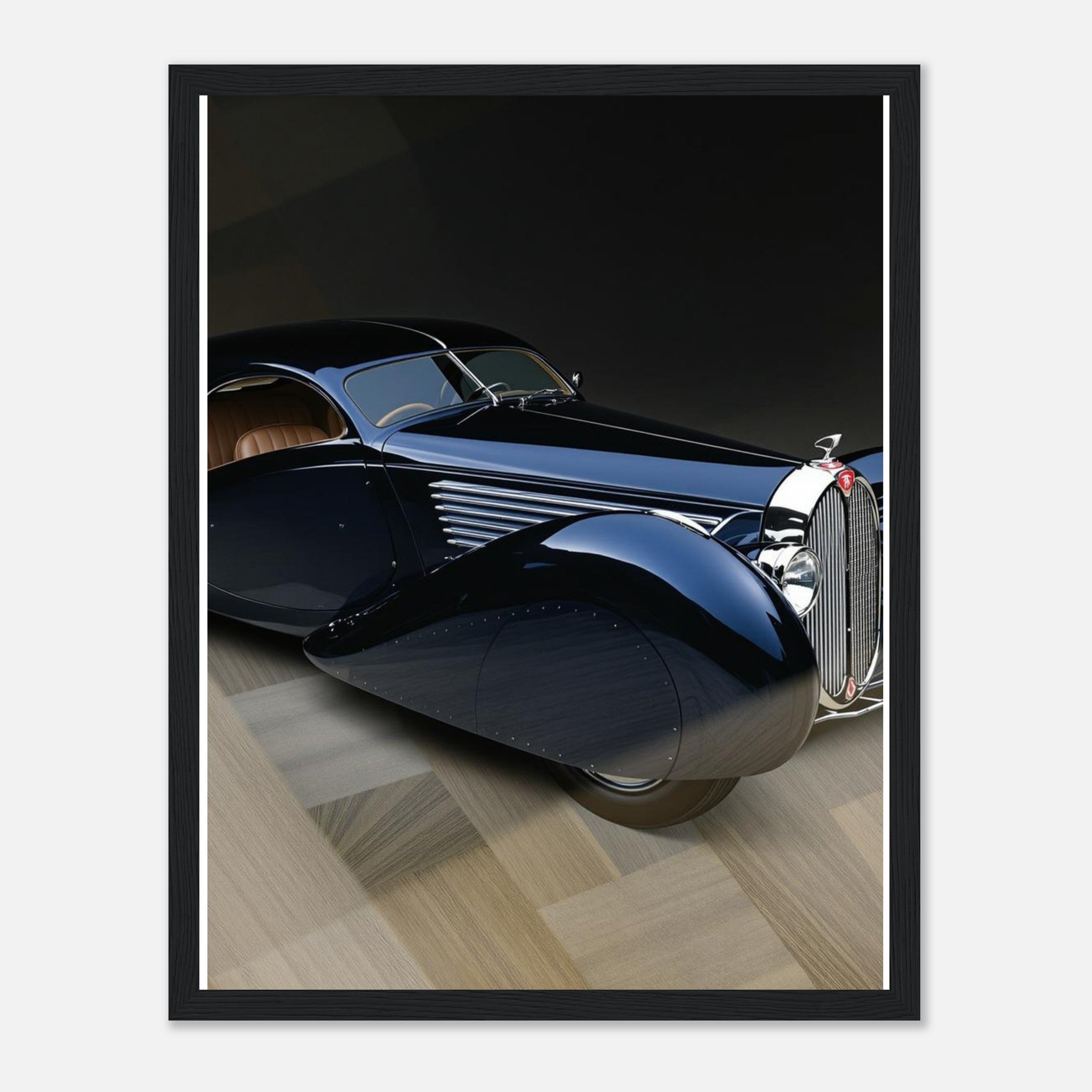 Bugatti Type 57 Framed Art Print — detail view | Wild Thread Co