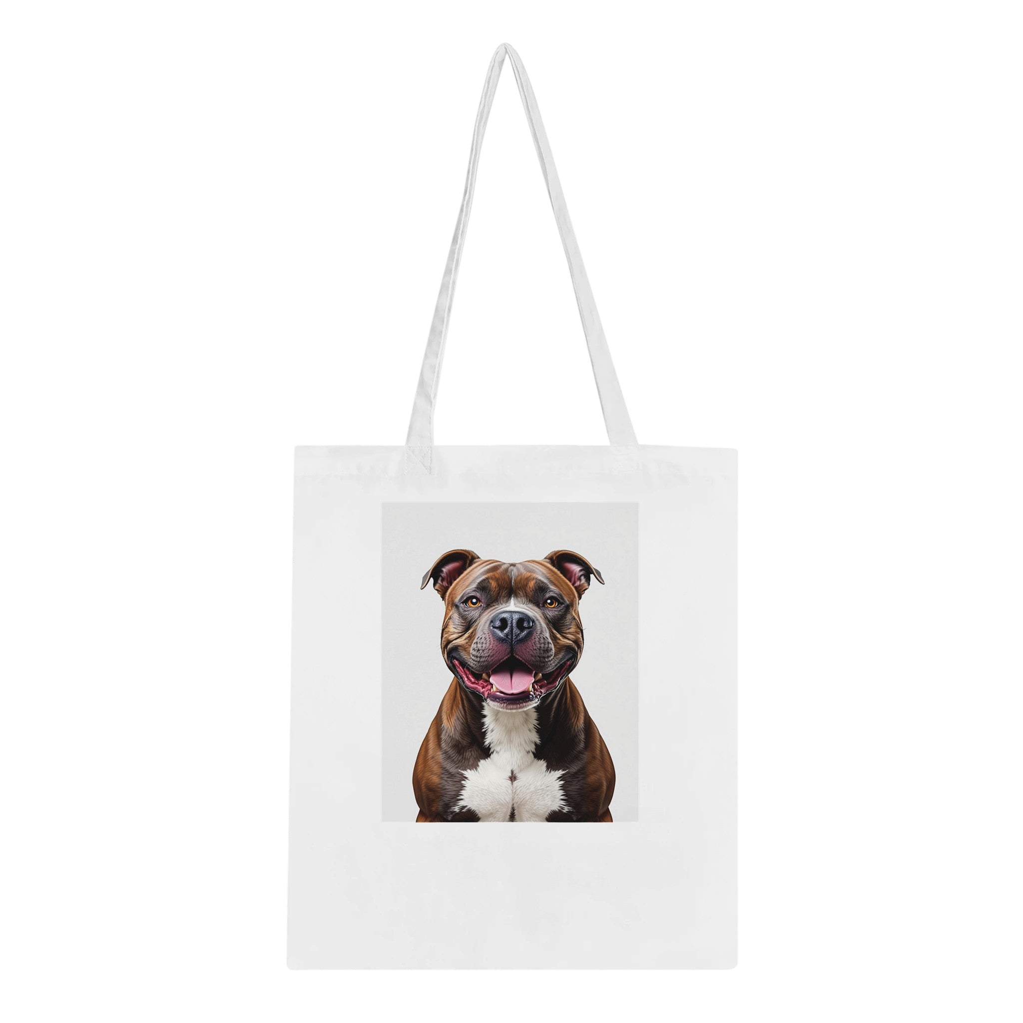 Staffie Smile Tote Bag Cotton Shopper UK — Tote Bag | Wild Thread Co UK