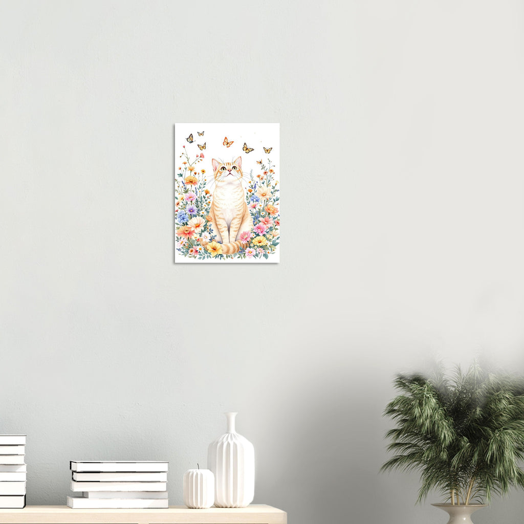 Cat In Flowers Art Print Poster Wall Art UK — Art Print | Wild Thread Co