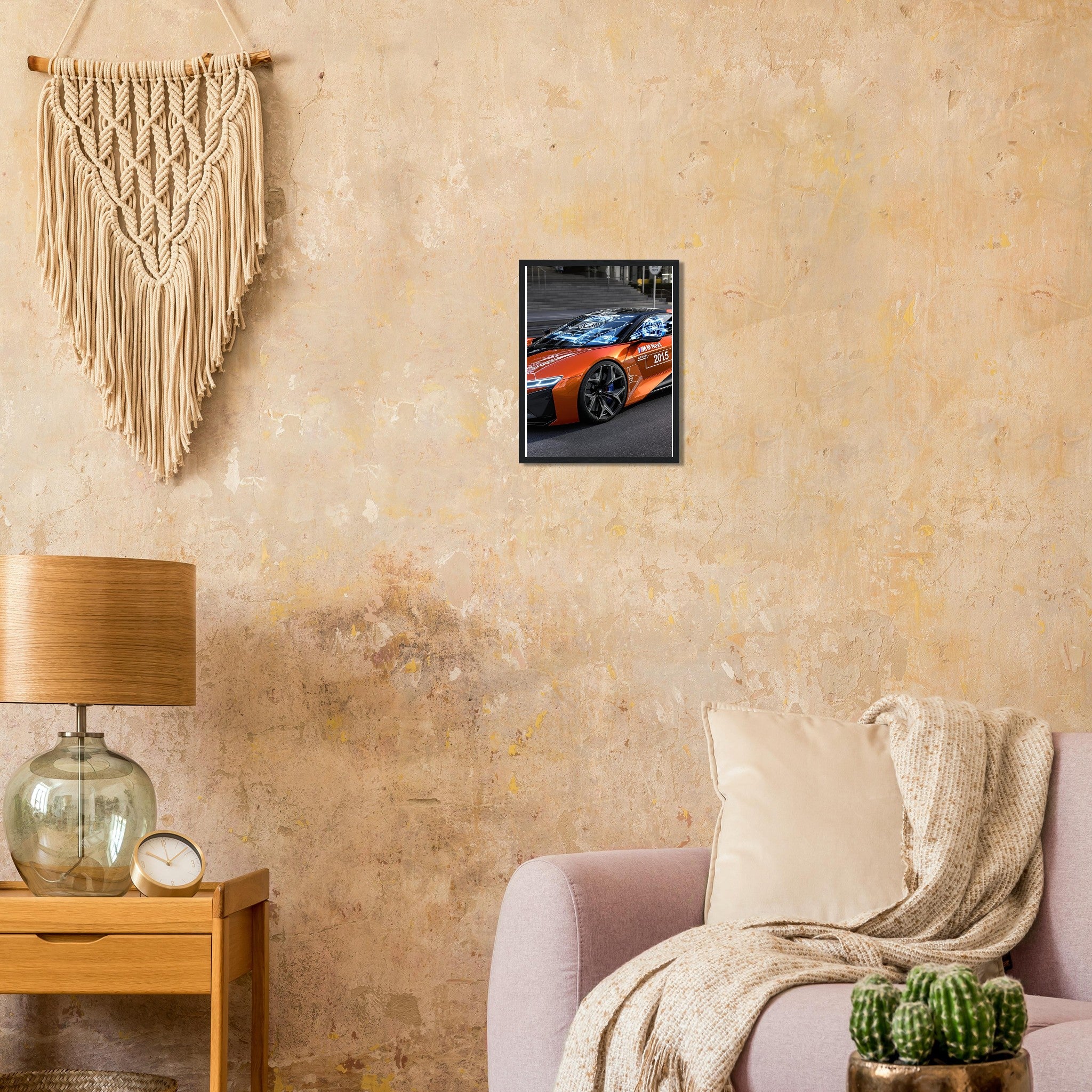 BMW M Vision Next Framed Art Print — detail view | Wild Thread Co