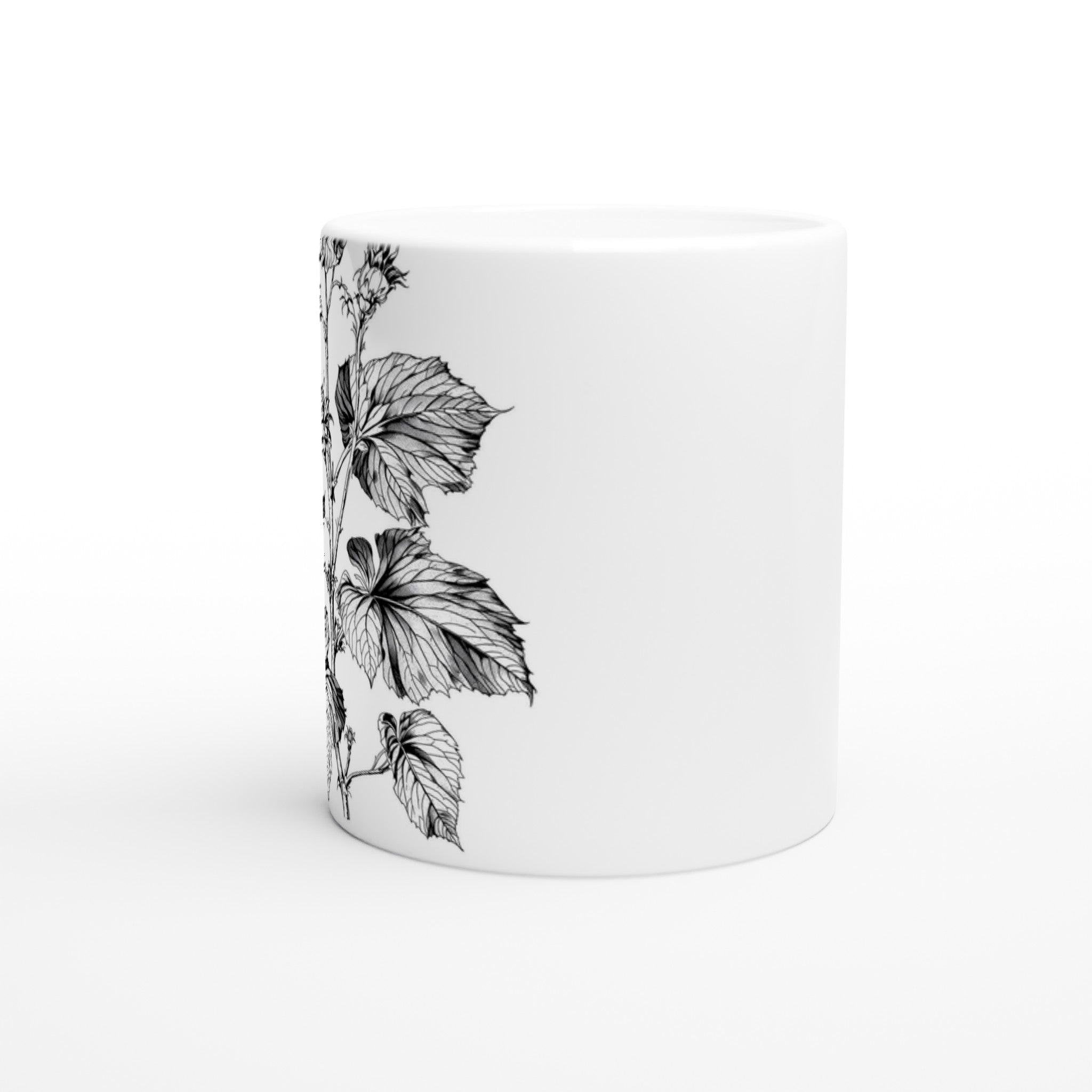 Dark Academia Gothic Botanical Nightshade Mug Coffee Tea Ceramic 11oz UK Gift Mug — detail view | Wild Thread Co