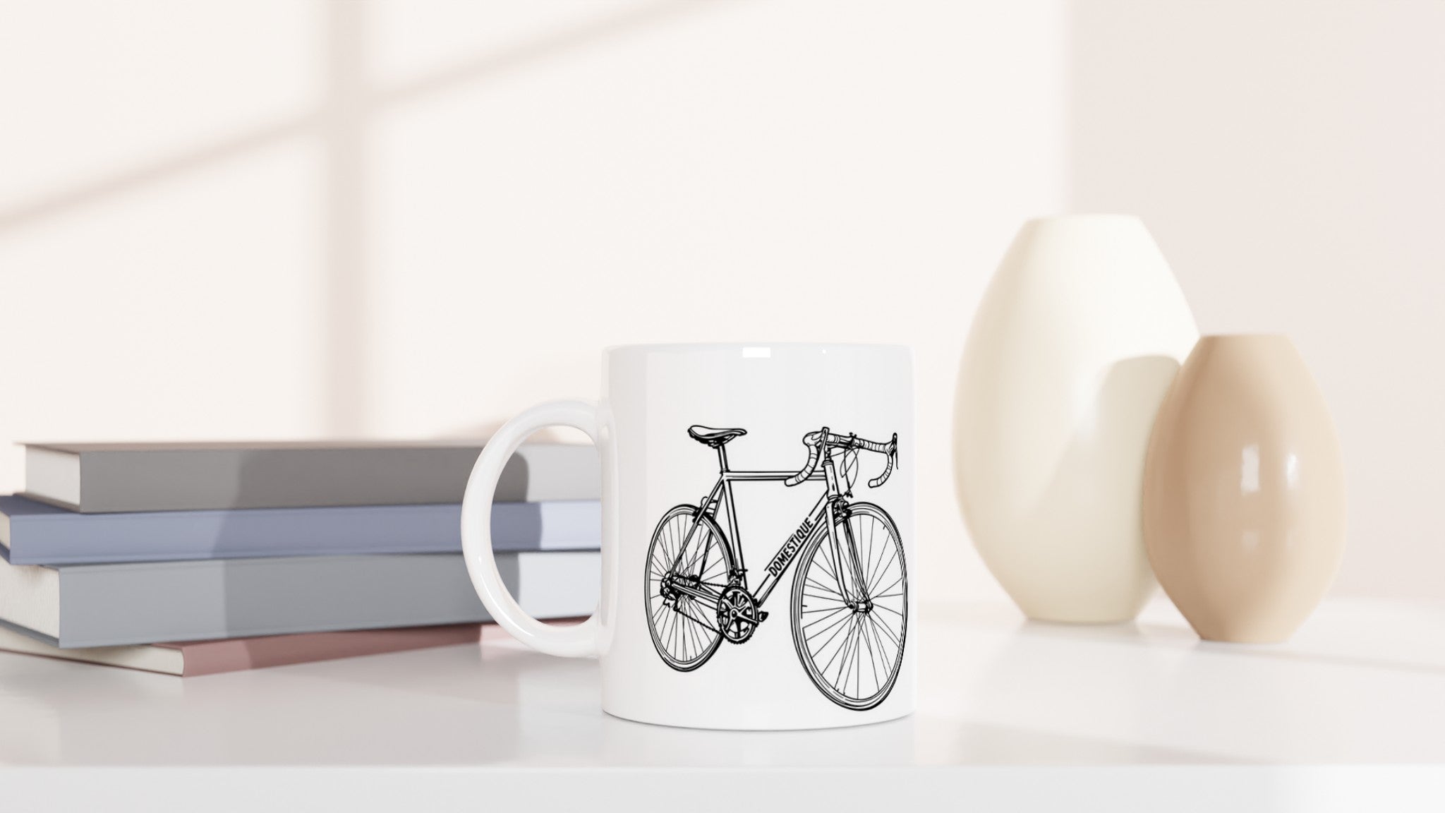 Retro Cycling Domestique Mug — detail view | Wild Thread Co