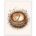 Dormouse Sleeping Framed Print Wall Art Ready to Hang UK — Framed Art Print | Wild Thread Co