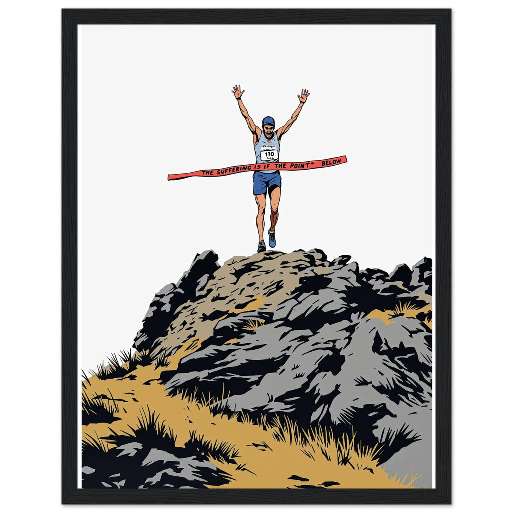 Fell Race Summit Finish Destroyed Framed Print — Framed Art Print | Wild Thread Co