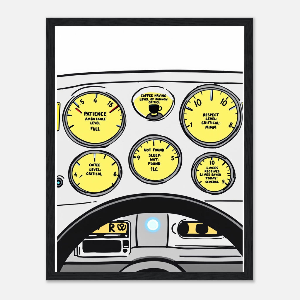 Paramedic Framed Art Print — detail view | Wild Thread Co