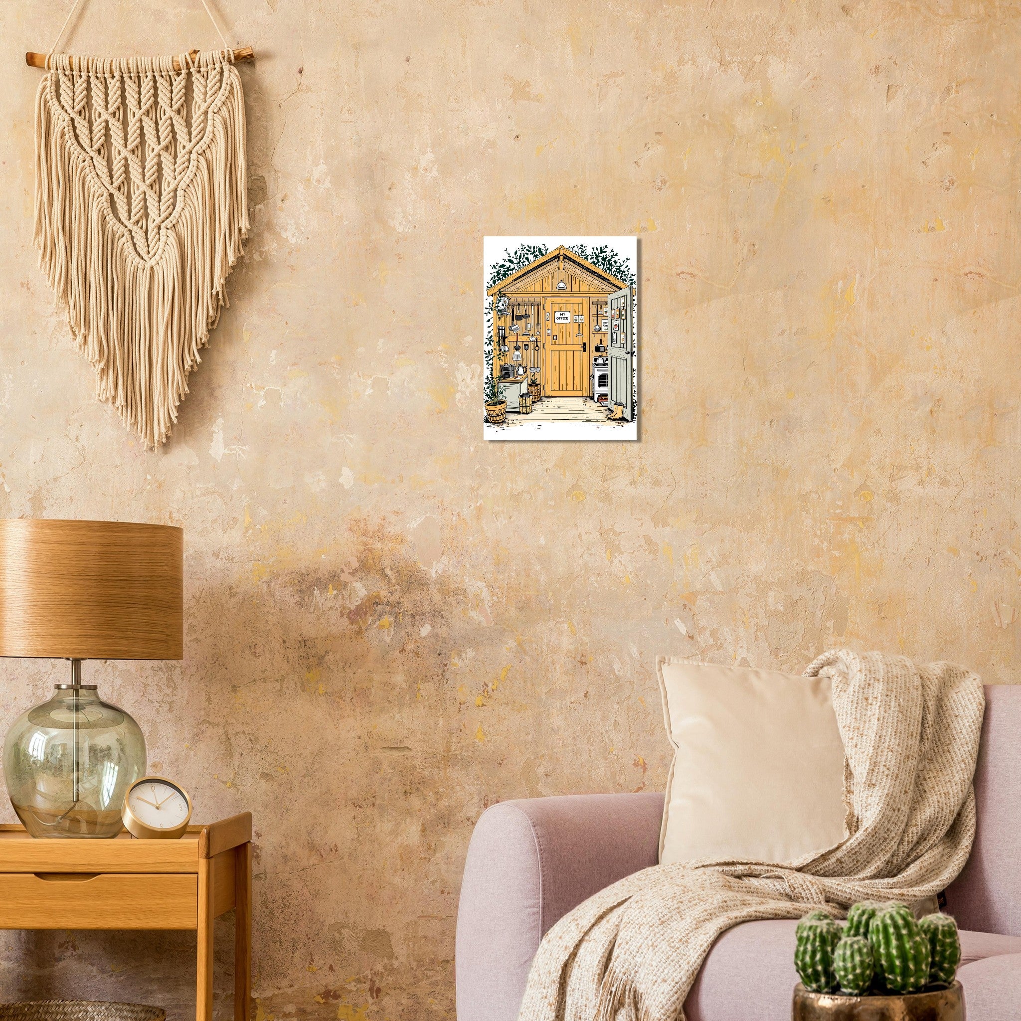 Allotment Shed Sanctuary Art Print Art Print — detail view | Wild Thread Co
